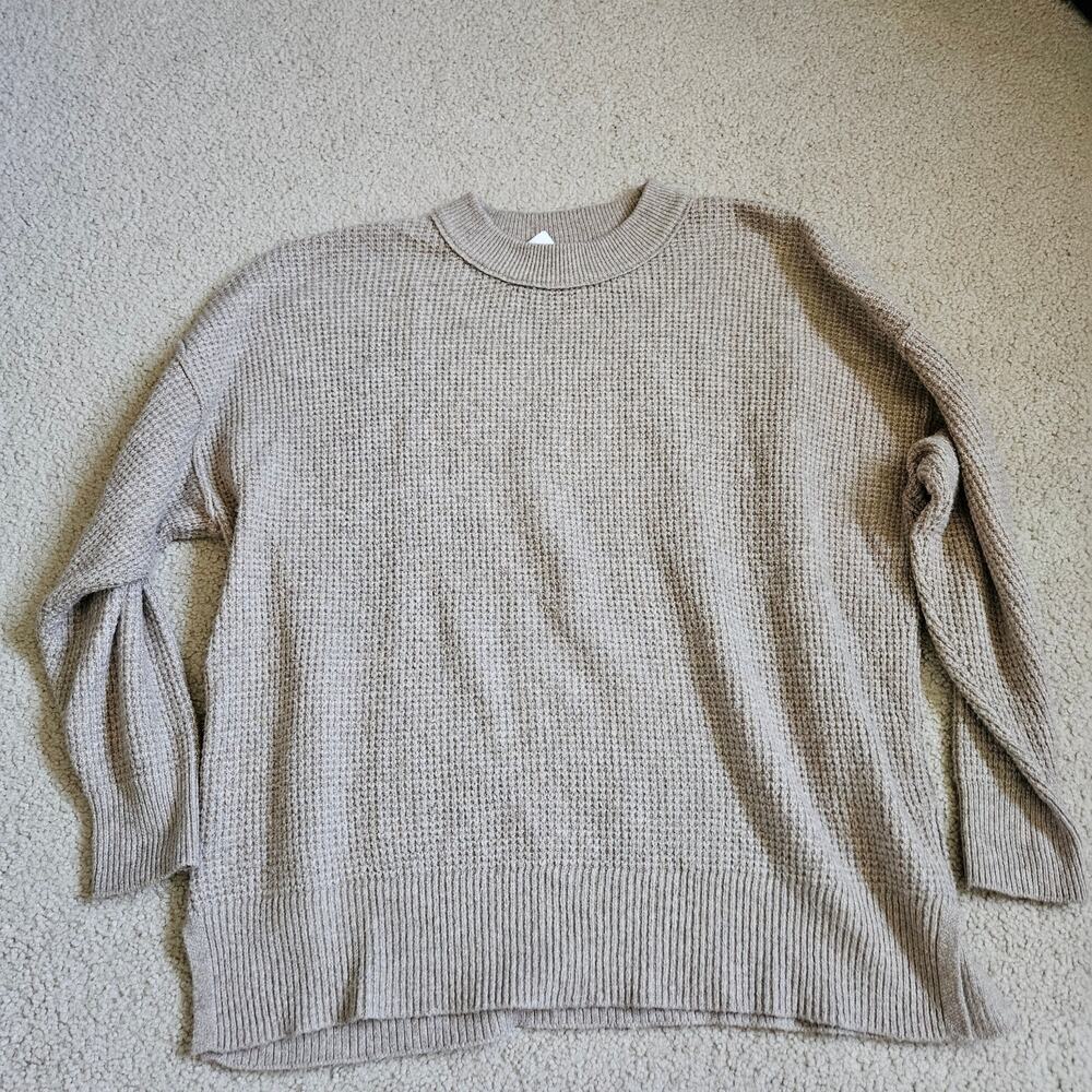 Aerie Oversized Waffle Knit Crew Sweater Oversized small - Picture 4 of 9